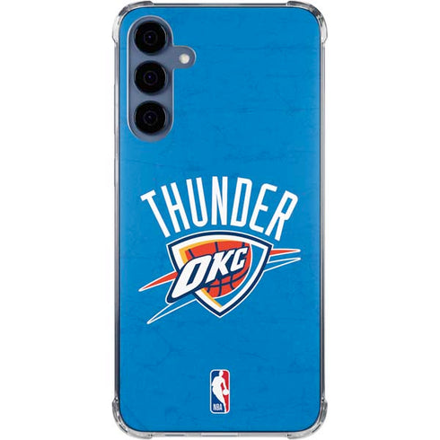 NBA OKC Thunder Distressed Galaxy S24 Clear Case